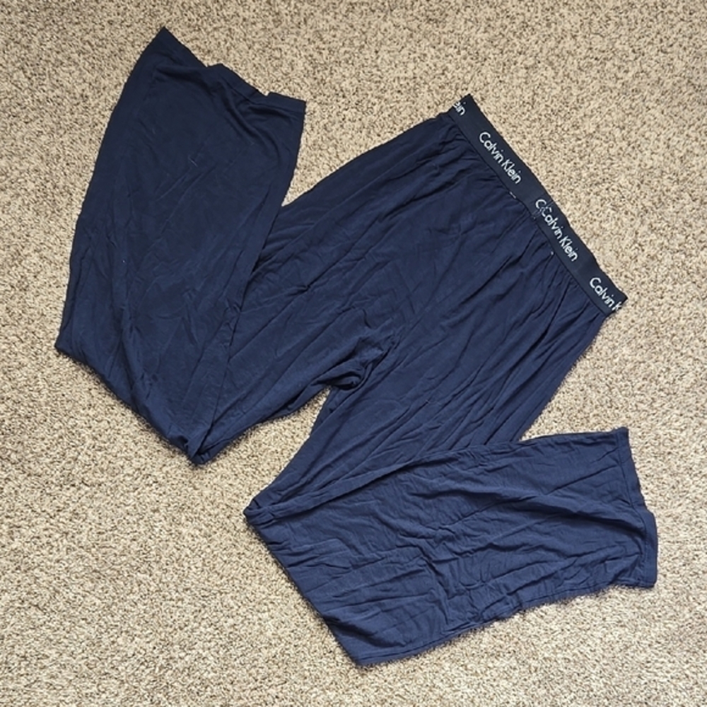 Calvin Klein Blue Sweatpants Comfortable Joggers - Picture 3 of 3